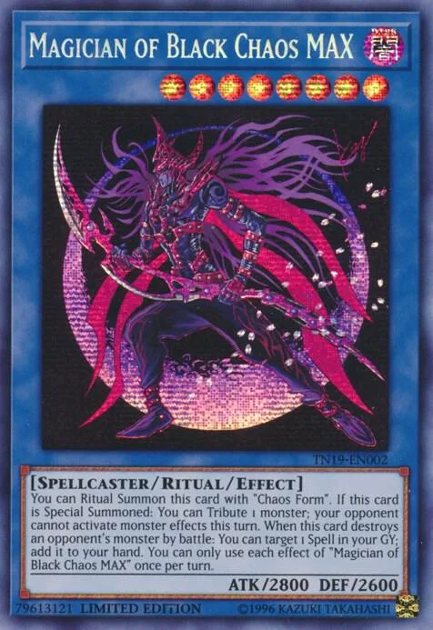 Magician of Black Chaos MAX TN19-EN002 Yu-Gi-Oh card from 2019 Gold Sarcophagus Tin