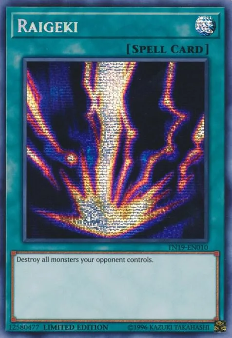 Raigeki TN19-EN010 Yu-Gi-Oh card from 2019 Gold Sarcophagus Tin
