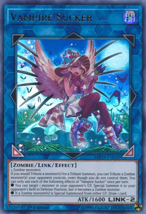 Vampire Sucker MP19-EN030 Yu-Gi-Oh card from 2019 Gold Sarcophagus Tin Mega Pack