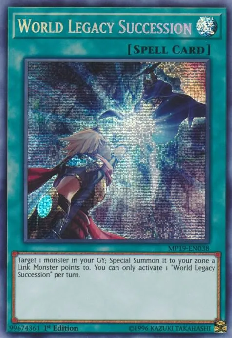 World Legacy Succession MP19-EN038 Unlimited Yu-Gi-Oh card from 2019 Gold Sarcophagus Tin Mega Pack