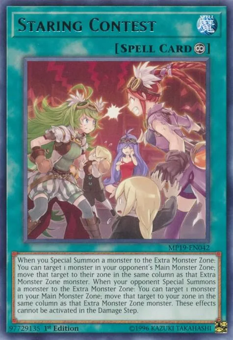 Staring Contest MP19-EN042 Yu-Gi-Oh card from 2019 Gold Sarcophagus Tin Mega Pack