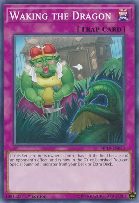 Waking the Dragon MP19-EN053 Yu-Gi-Oh card from 2019 Gold Sarcophagus Tin Mega Pack