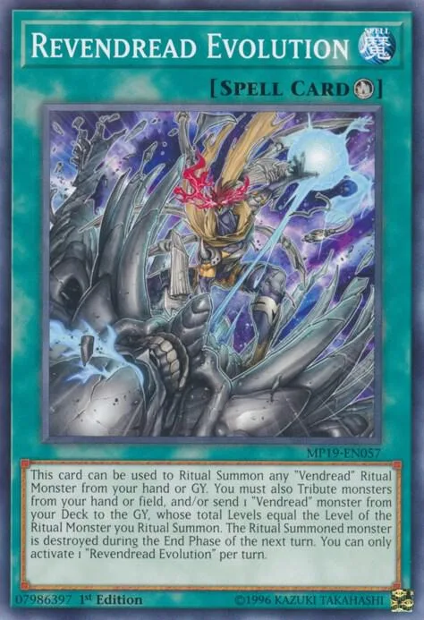 Revendread Evolution MP19-EN057 Yu-Gi-Oh card from 2019 Gold Sarcophagus Tin Mega Pack