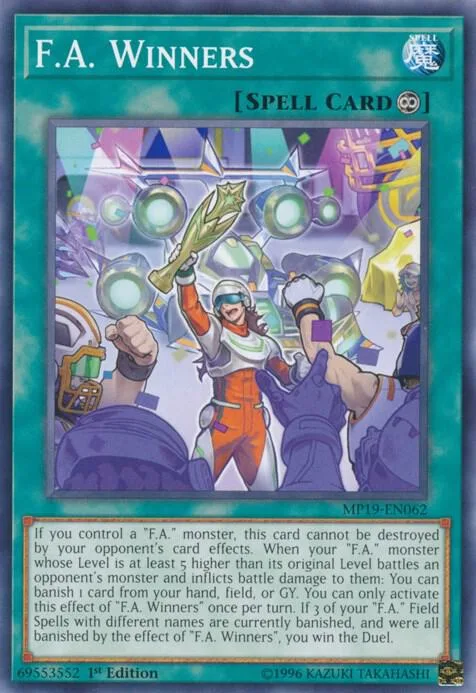 F.A. Winners MP19-EN062 Yu-Gi-Oh card from 2019 Gold Sarcophagus Tin Mega Pack