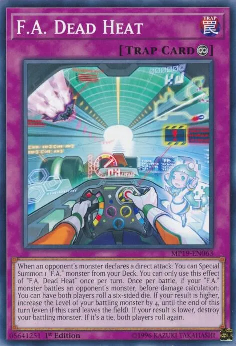 F.A. Dead Heat MP19-EN063 Yu-Gi-Oh card from 2019 Gold Sarcophagus Tin Mega Pack