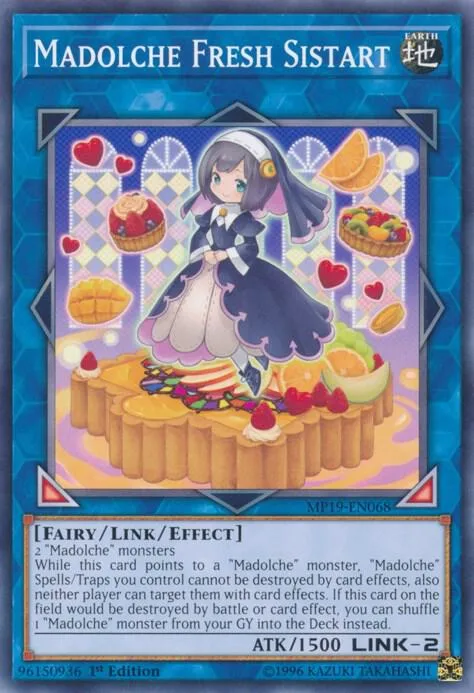 Madolche Fresh Sistart MP19-EN068 Yu-Gi-Oh card from 2019 Gold Sarcophagus Tin Mega Pack
