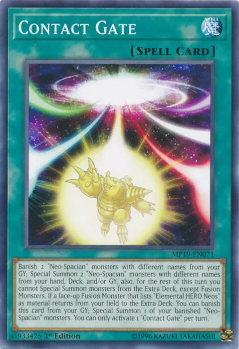 Contact Gate MP19-EN071 Yu-Gi-Oh card from 2019 Gold Sarcophagus Tin Mega Pack