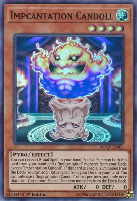 Impcantation Candoll MP19-EN083 Unlimited Yu-Gi-Oh card from 2019 Gold Sarcophagus Tin Mega Pack