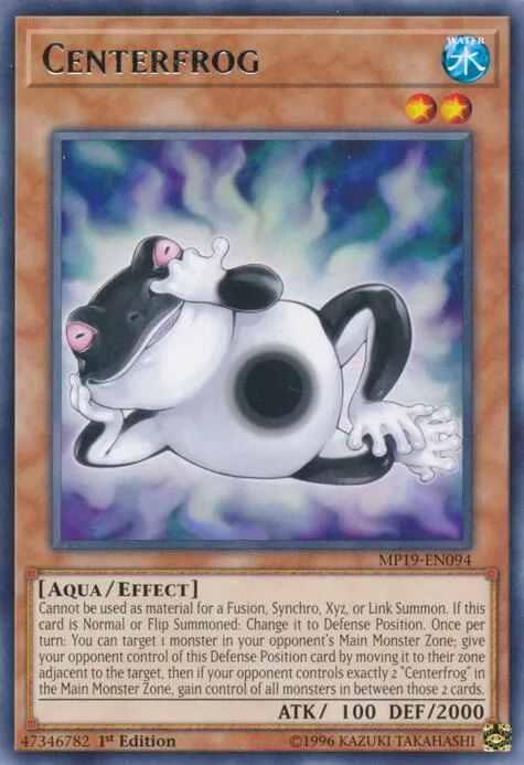 Centerfrog MP19-EN094 Yu-Gi-Oh card from 2019 Gold Sarcophagus Tin Mega Pack