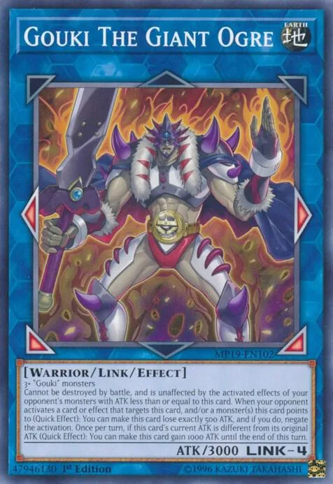 Gouki The Giant Ogre MP19-EN102 Yu-Gi-Oh card from 2019 Gold Sarcophagus Tin Mega Pack