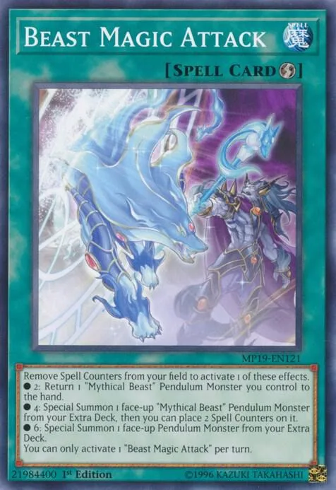 Beast Magic Attack MP19-EN121 Yu-Gi-Oh card from 2019 Gold Sarcophagus Tin Mega Pack