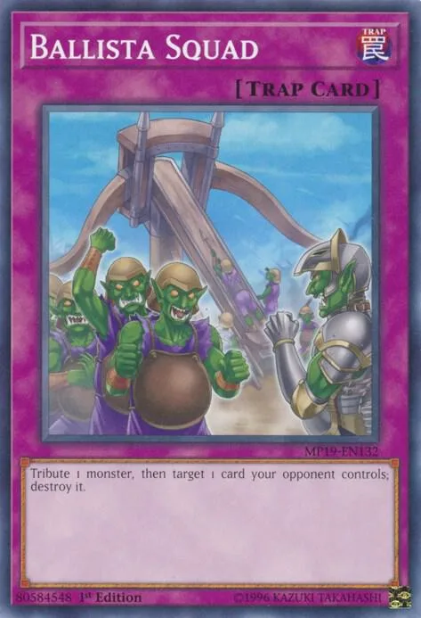 Ballista Squad MP19-EN132 Yu-Gi-Oh card from 2019 Gold Sarcophagus Tin Mega Pack