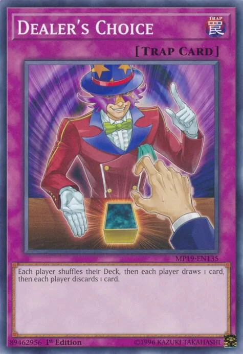 Dealer's Choice MP19-EN135 Yu-Gi-Oh card from 2019 Gold Sarcophagus Tin Mega Pack
