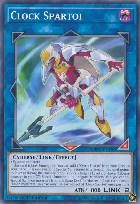 Clock Spartoi MP19-EN185 Yu-Gi-Oh card from 2019 Gold Sarcophagus Tin Mega Pack