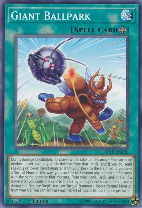 Giant Ballpark MP19-EN200 Yu-Gi-Oh card from 2019 Gold Sarcophagus Tin Mega Pack