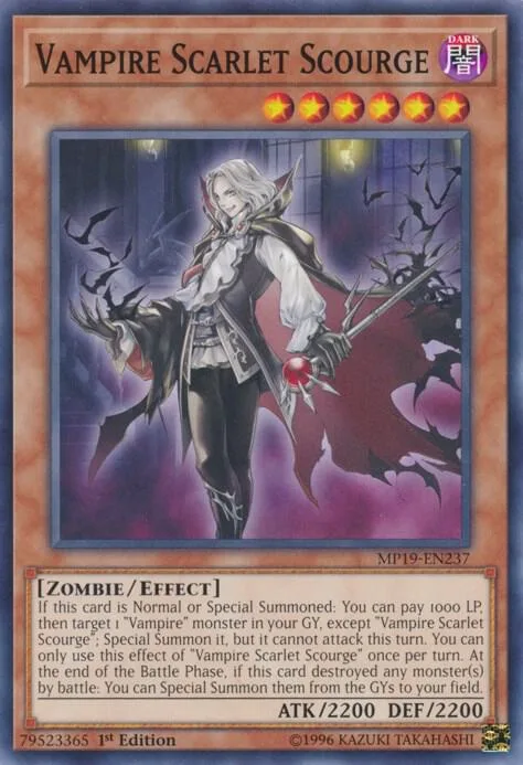 Vampire Scarlet Scourge MP19-EN237 Yu-Gi-Oh card from 2019 Gold Sarcophagus Tin Mega Pack
