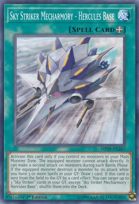 Sky Striker Mecharmory - Hercules Base MP19-EN267 Yu-Gi-Oh card from 2019 Gold Sarcophagus Tin Mega Pack