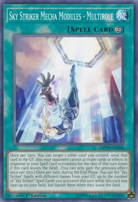 Sky Striker Mecha Modules - Multirole MP19-EN268 Yu-Gi-Oh card from 2019 Gold Sarcophagus Tin Mega Pack