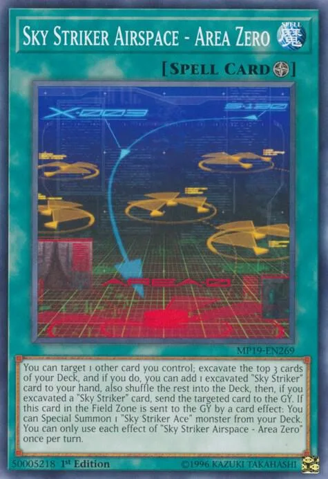 Sky Striker Airspace - Area Zero MP19-EN269 Unlimited Yu-Gi-Oh card from 2019 Gold Sarcophagus Tin Mega Pack