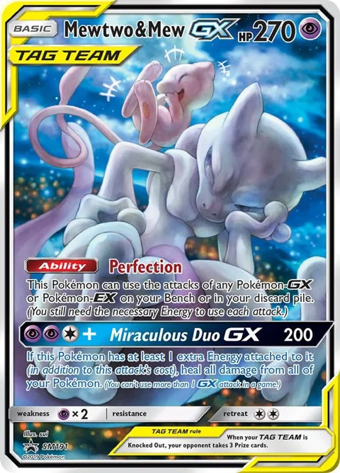 Mewtwo & Mew GX #SM191 Holofoil Pokémon card from SM Promos