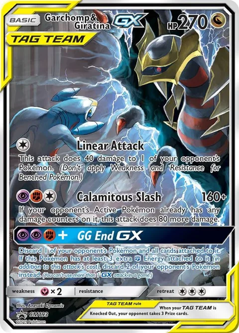 Garchomp & Giratina GX #SM193 Holofoil Pokémon card from SM Promos