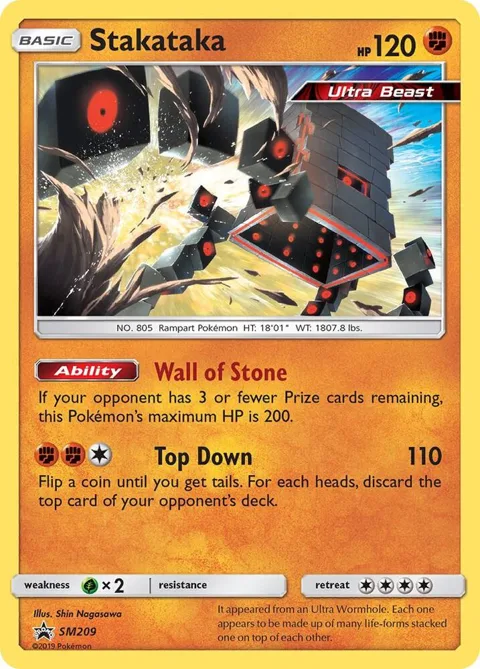 Stakataka #SM209 Holofoil Pokémon card from SM Promos