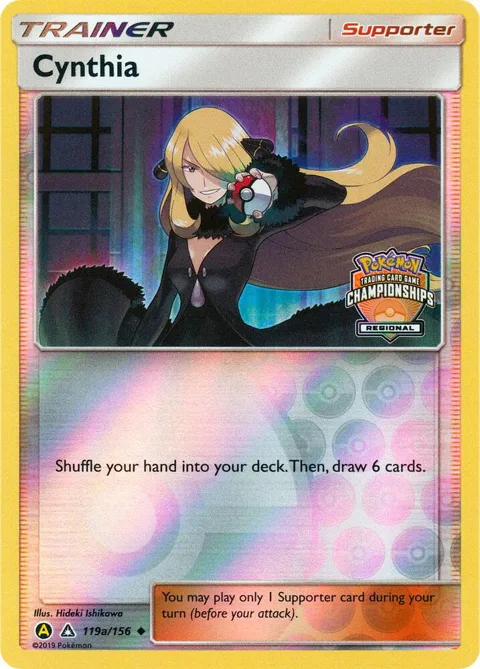 Cynthia - 119a/156 Regional Championships #119a/156 Reverse Holofoil Pokémon card from League & Championship Cards