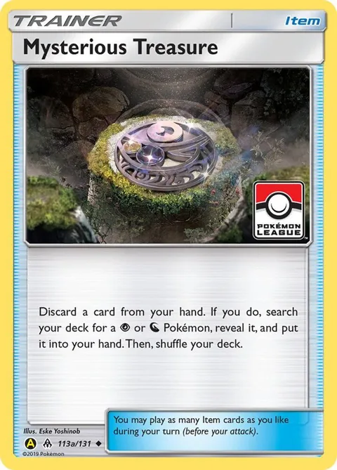Mysterious Treasure - 113a/131 Pokemon League #113a/131 Reverse Holofoil Pokémon card from League & Championship Cards