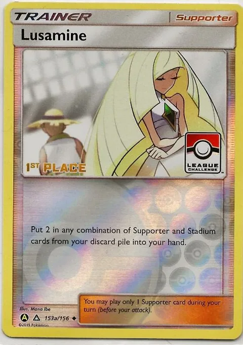 Lusamine - 153a/156 League Challenge [1st Place] #153a/156 Reverse Holofoil Pokémon card from League & Championship Cards
