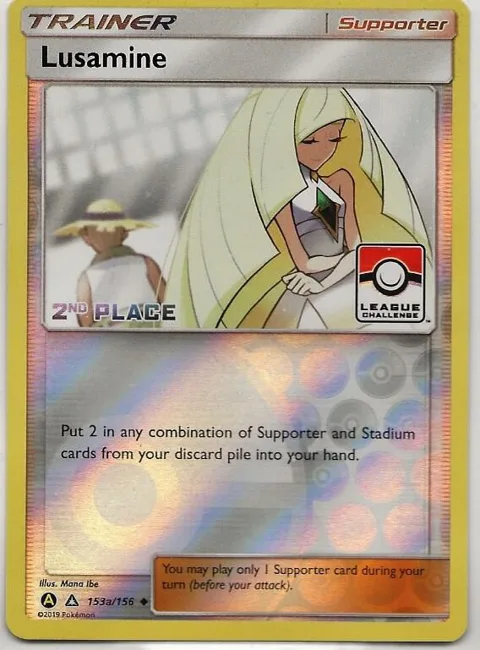 Lusamine - 153a/156 League Challenge [2nd Place] #153a/156 Reverse Holofoil Pokémon card from League & Championship Cards
