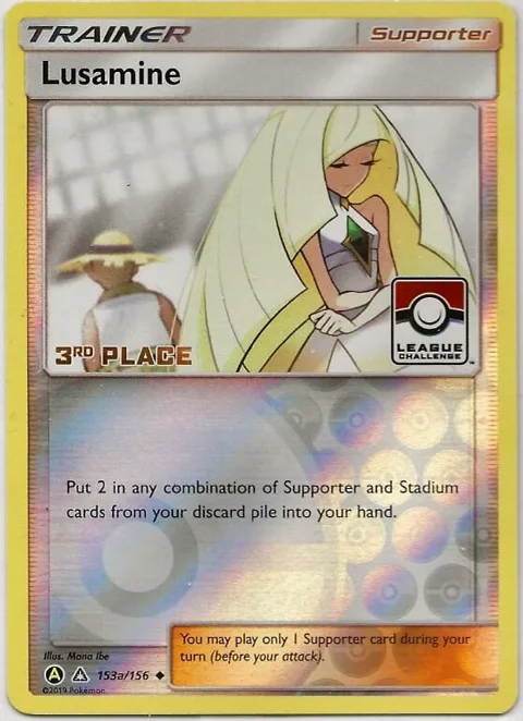Lusamine - 153a/156 League Challenge [3rd Place] #153a/156 Reverse Holofoil Pokémon card from League & Championship Cards