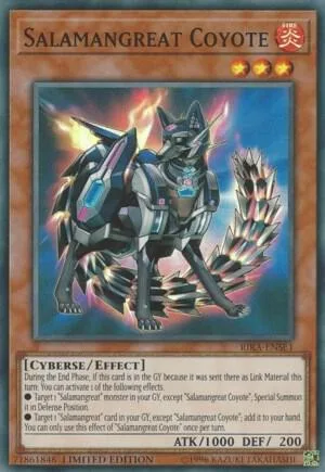 Salamangreat Coyote RIRA-ENSE1 Yu-Gi-Oh card from Rising Rampage