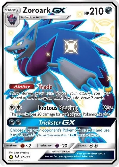 Zoroark GX - 77a/73 #077a/073 Holofoil Pokémon card from Alternate Art Promos