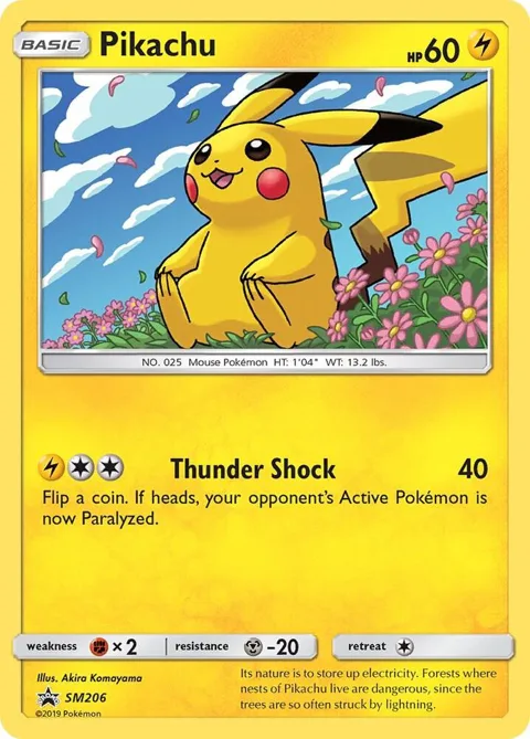 Pikachu #SM206 Holofoil Pokémon card from SM Promos