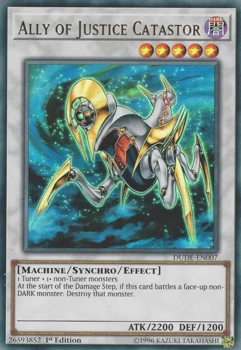 Ally of Justice Catastor DUDE-EN007 Yu-Gi-Oh card from Duel Devastator