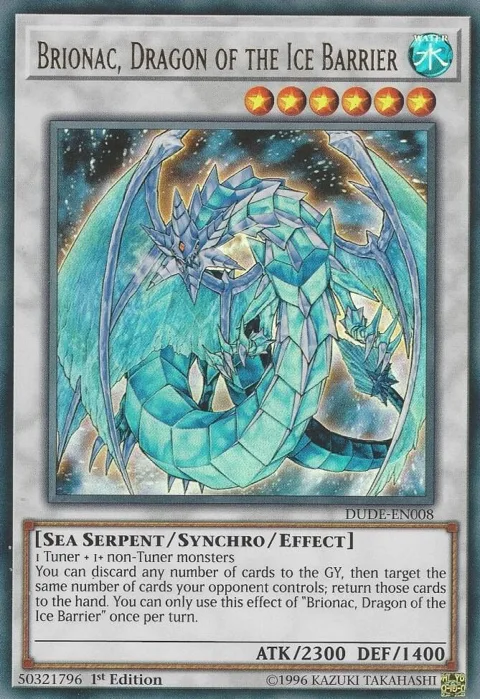 Brionac, Dragon of the Ice Barrier DUDE-EN008 Yu-Gi-Oh card from Duel Devastator