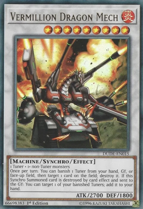 Vermillion Dragon Mech DUDE-EN015 Yu-Gi-Oh card from Duel Devastator