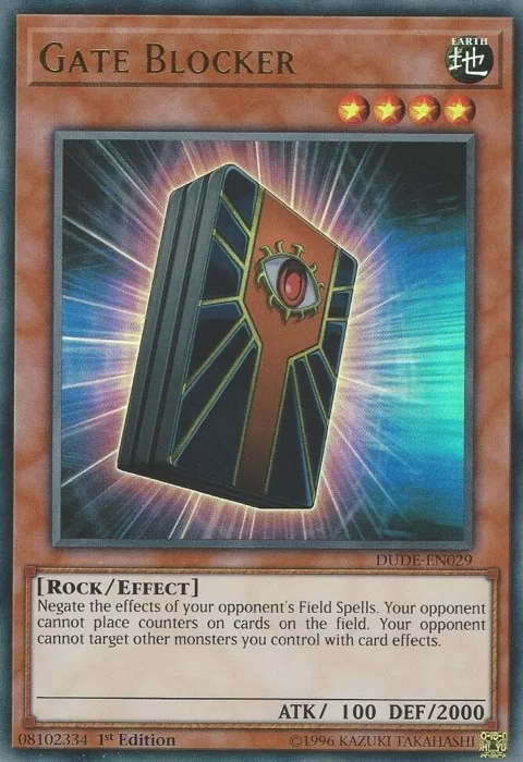 Gate Blocker DUDE-EN029 Yu-Gi-Oh card from Duel Devastator