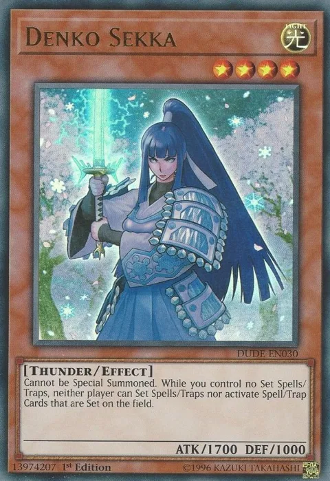 Denko Sekka DUDE-EN030 Yu-Gi-Oh card from Duel Devastator