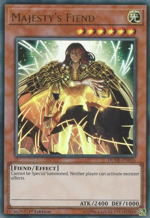Majesty's Fiend DUDE-EN035 Yu-Gi-Oh card from Duel Devastator