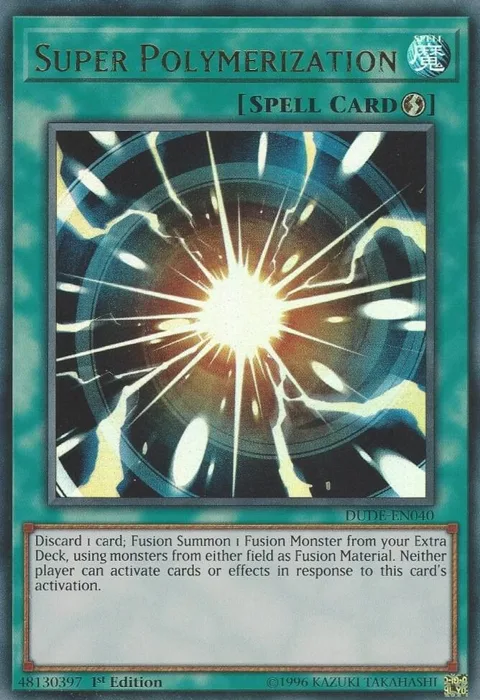 Super Polymerization DUDE-EN040 Yu-Gi-Oh card from Duel Devastator