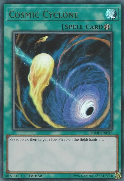 Cosmic Cyclone DUDE-EN043 Yu-Gi-Oh card from Duel Devastator