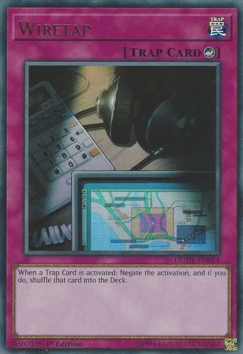 Wiretap DUDE-EN054 Yu-Gi-Oh card from Duel Devastator