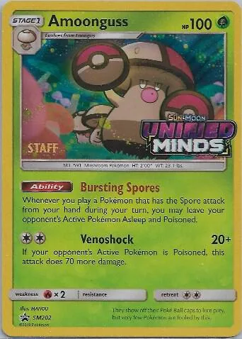 Amoonguss - SM202 Prerelease [Staff] #SM202 Holofoil Pokémon card from SM Promos