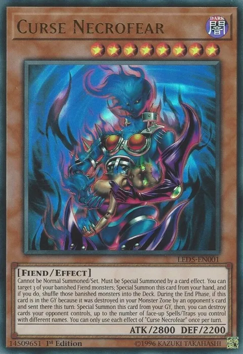 Curse Necrofear LED5-EN001 Yu-Gi-Oh card from Legendary Duelists: Immortal Destiny