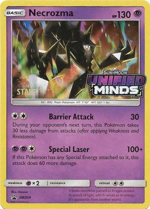 Necrozma - SM204 Prerelease [Staff] #SM204 Holofoil Pokémon card from SM Promos