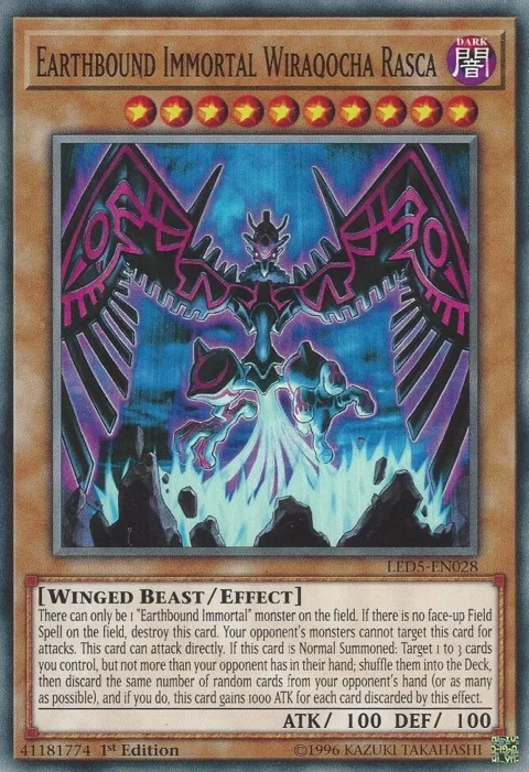 Earthbound Immortal Wiraqocha Rasca LED5-EN028 Yu-Gi-Oh card from Legendary Duelists: Immortal Destiny