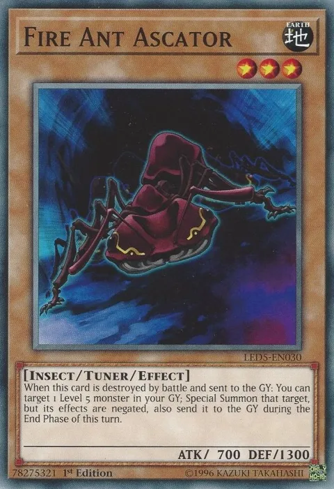 Fire Ant Ascator LED5-EN030 Yu-Gi-Oh card from Legendary Duelists: Immortal Destiny
