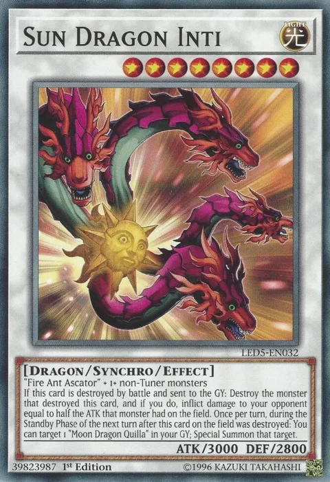 Sun Dragon Inti LED5-EN032 Yu-Gi-Oh card from Legendary Duelists: Immortal Destiny