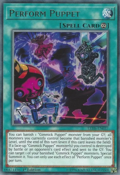 Perform Puppet LED5-EN037 Yu-Gi-Oh card from Legendary Duelists: Immortal Destiny